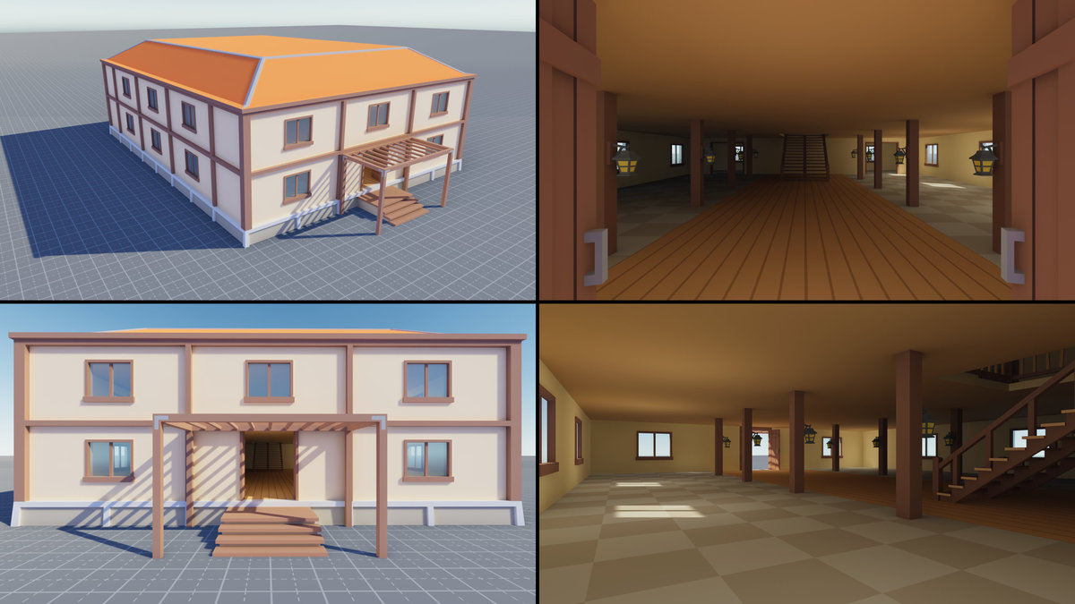 Low Poly Modular Medieval Buildings Pack