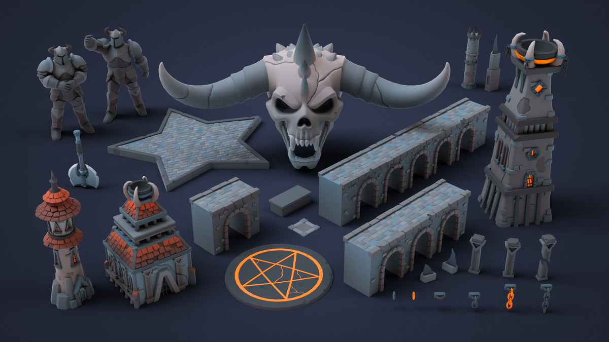 Inferno World - Low Poly 3D Models