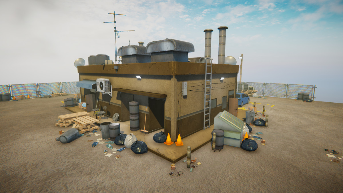 Realistic Modern Roadside Convenience Store Asset Package