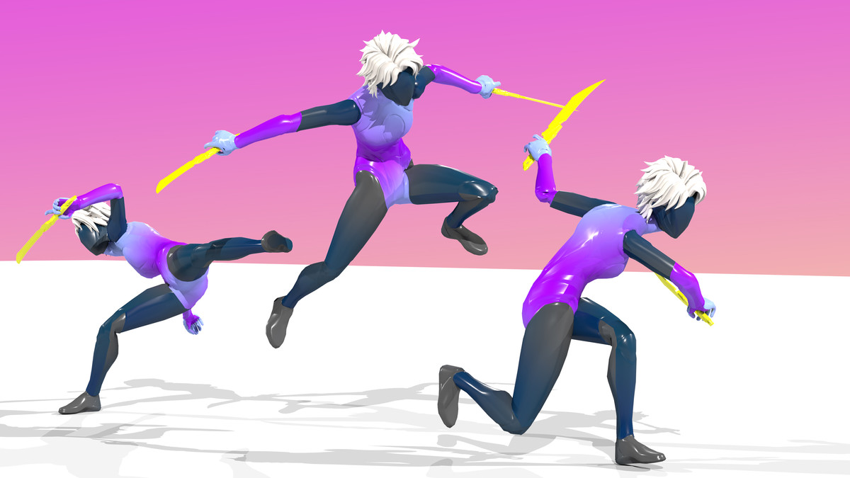 Anime Dual Dagger Animation Pack