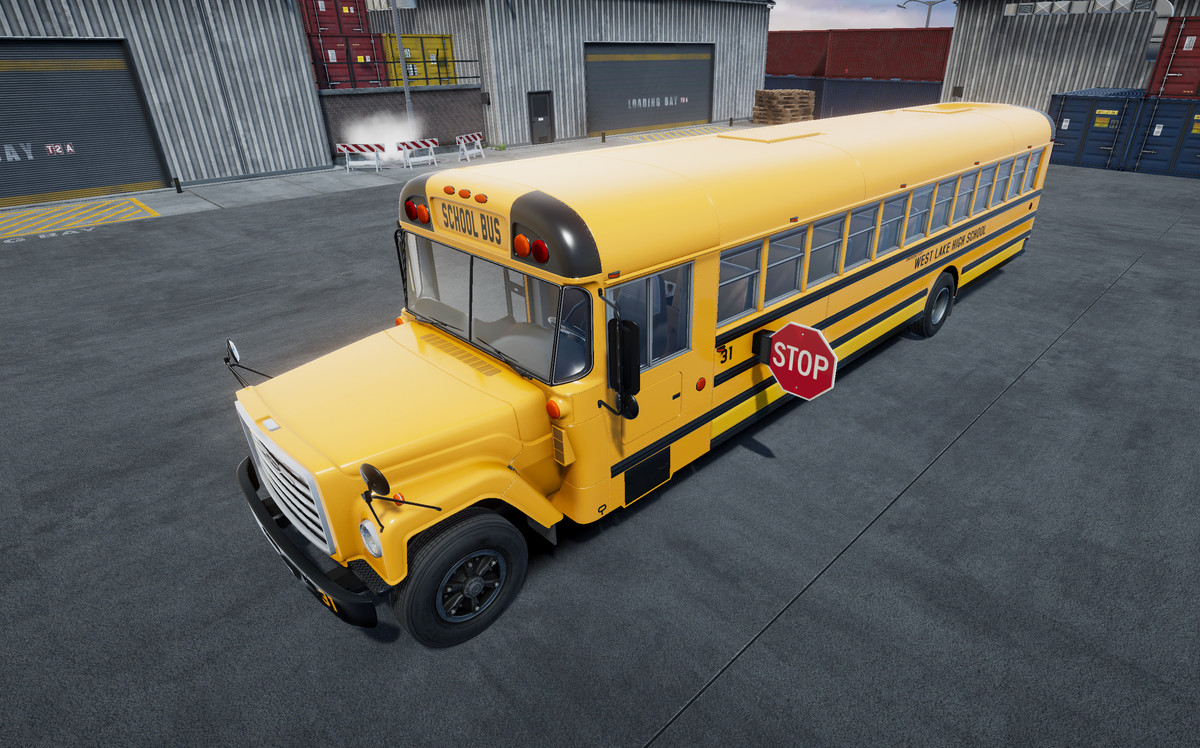 80s generic american school bus
