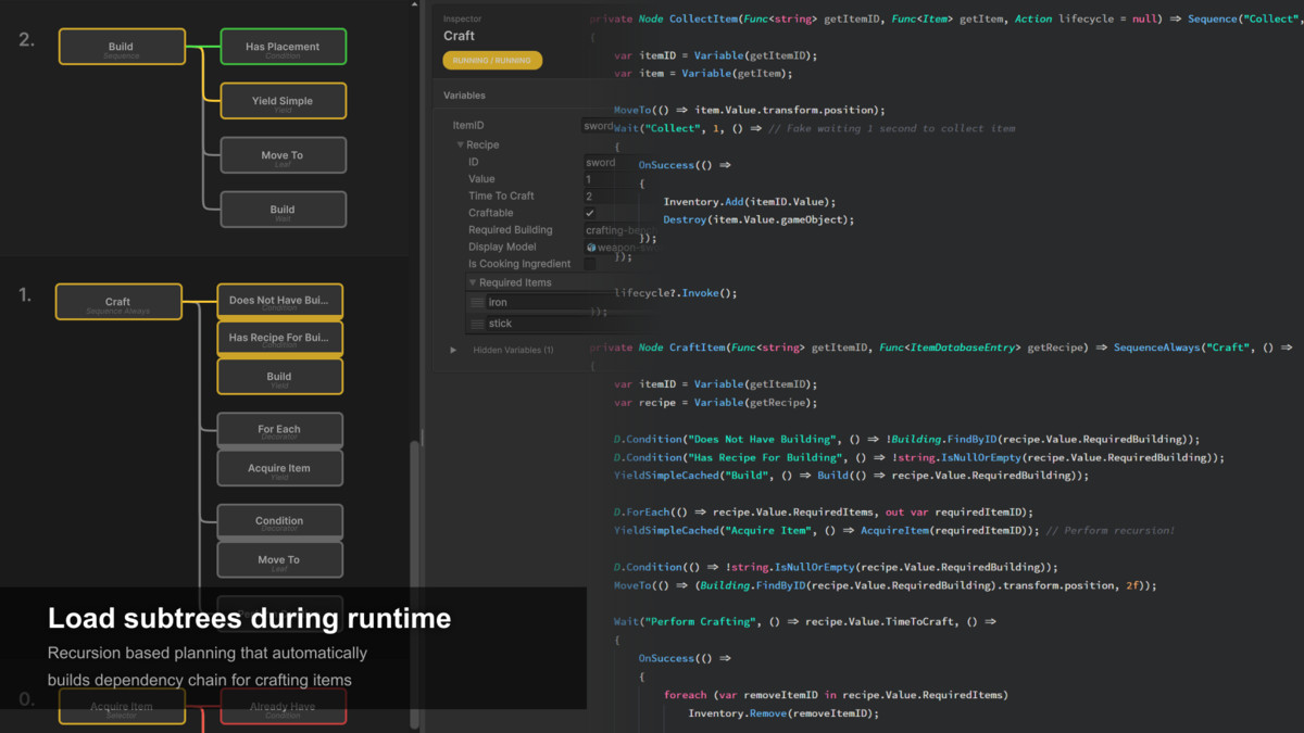 ClosureBT - Code Based Behavior Tree Via Composition