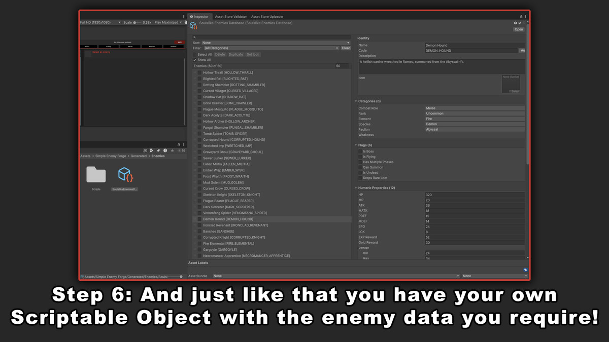 Simple Enemy Forge: No-Code Enemy, Squad, Spawn, Scaling & Wave w/ JSON Export