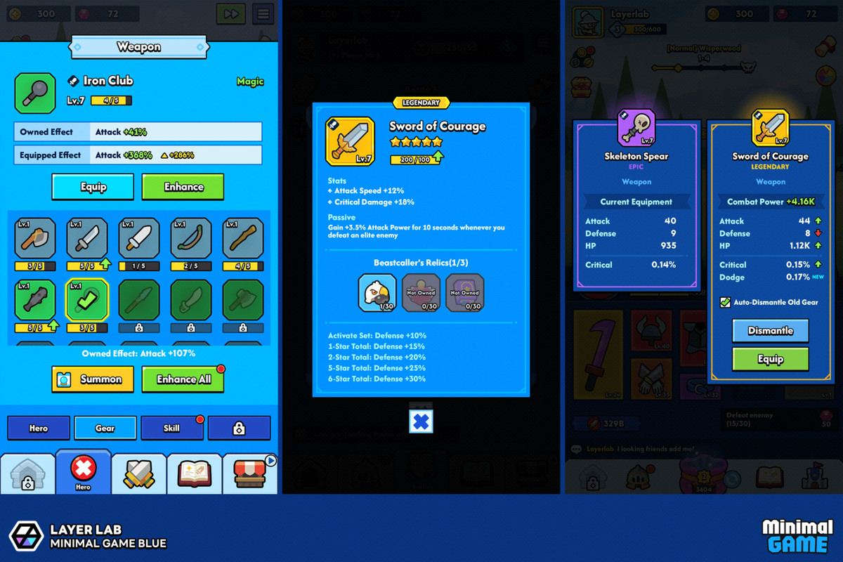 GUI Pro - Minimal Game Blue