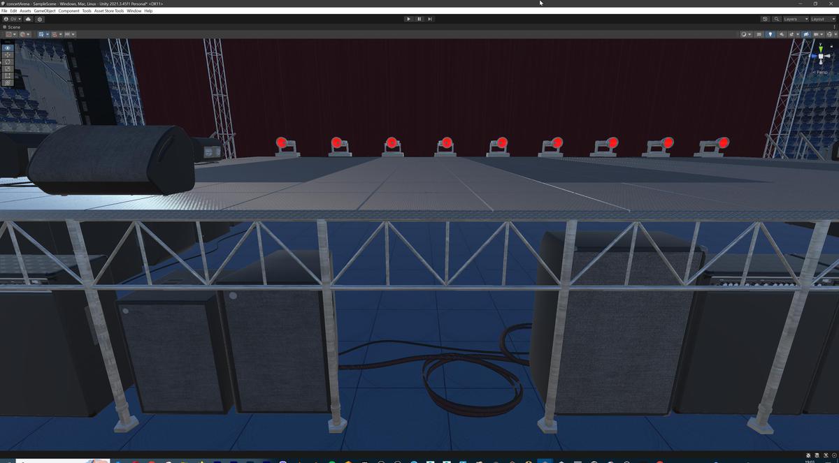 Concert Event Stage Arena Interior Modular 3d Environment Level
