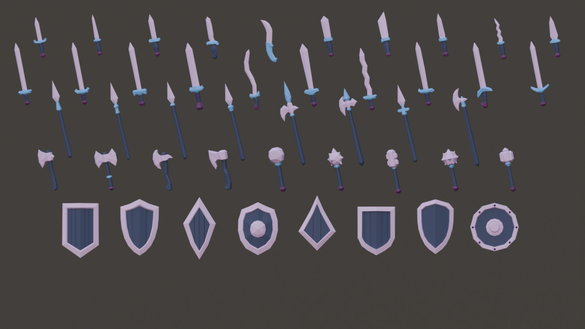 Fantasy Melee Weapons - Low Poly Pack