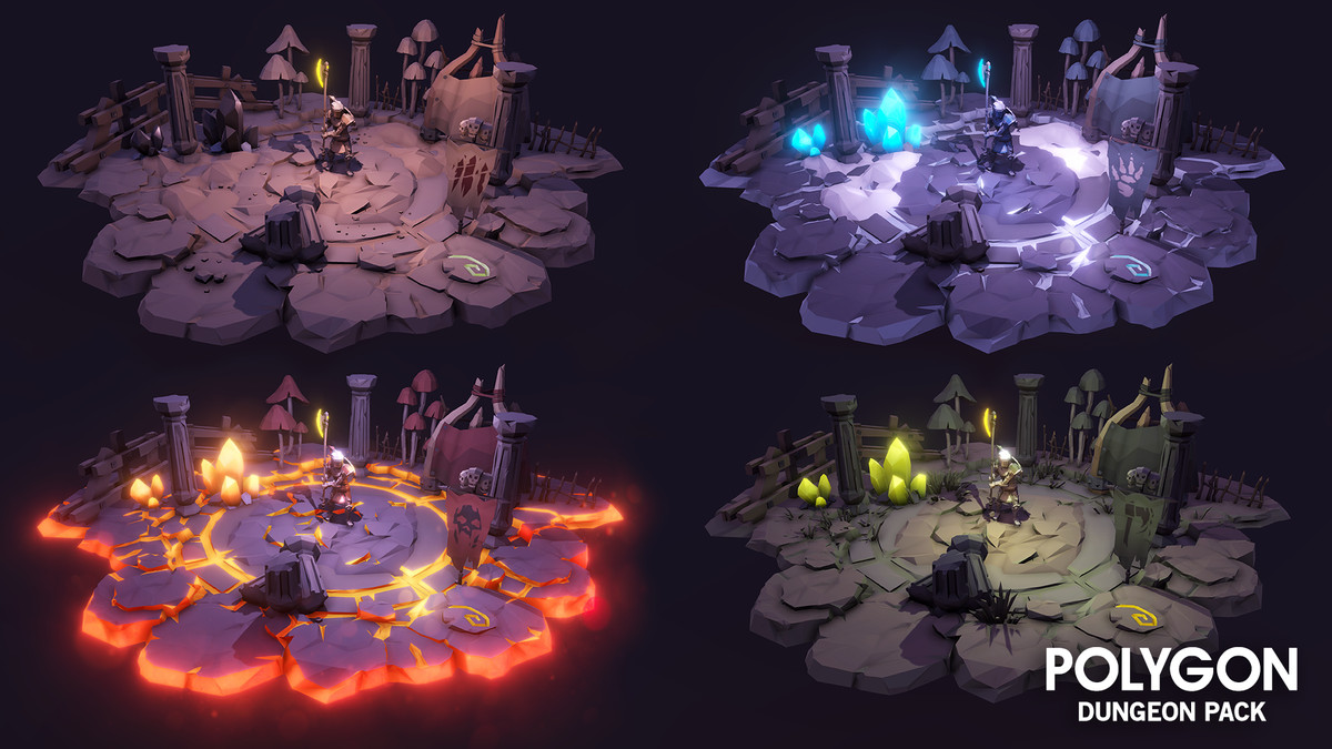 Value Bundle – POLYGON Dungeons Pack and Fantasy Dungeon Map
