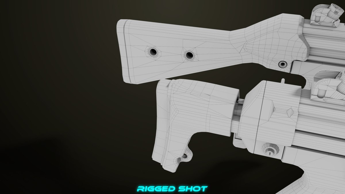 Two Machine Gun 15 Sandal Single Mat URP HDRP Textures