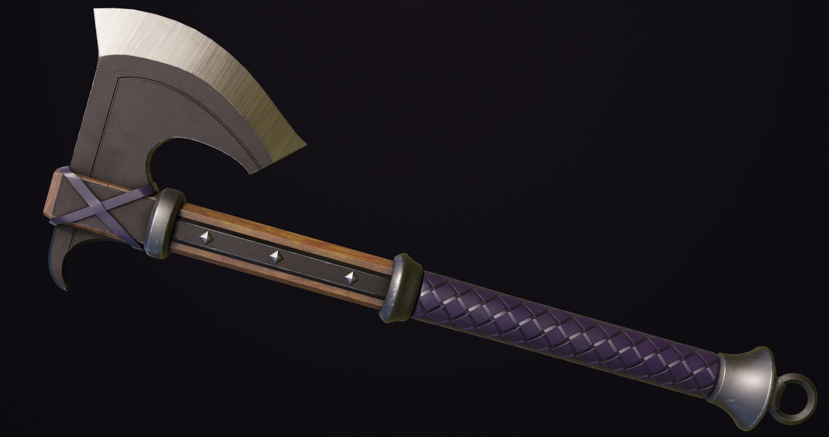 Battle Axe 14 Violet URP HDRP Textures