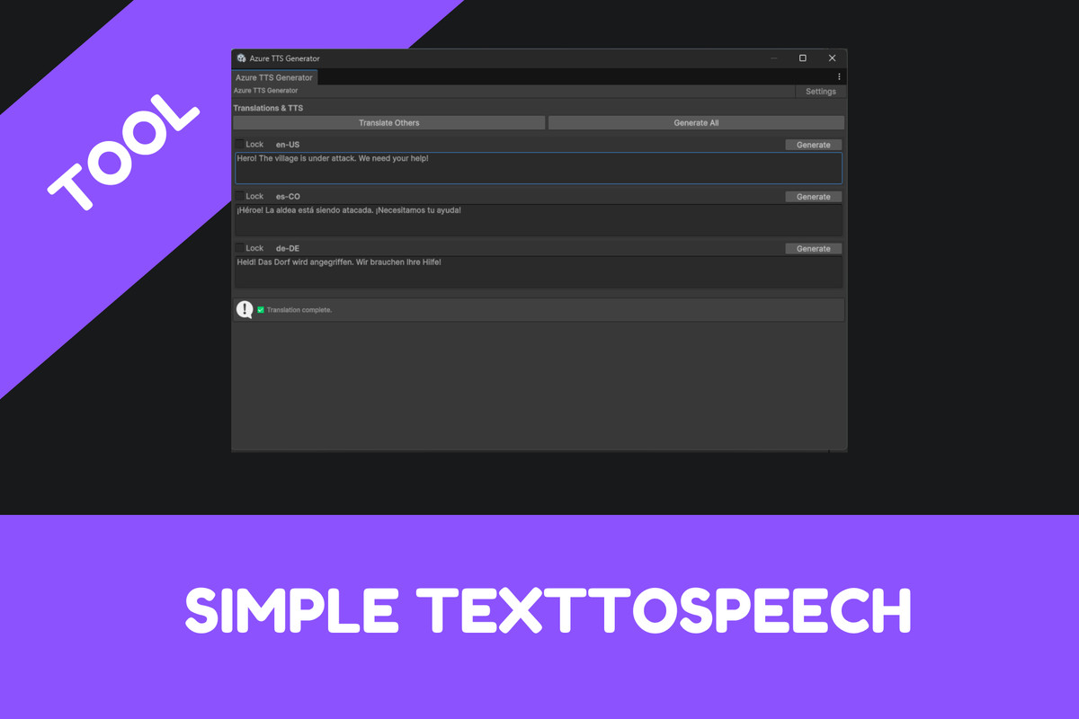Simple TextToSpeech