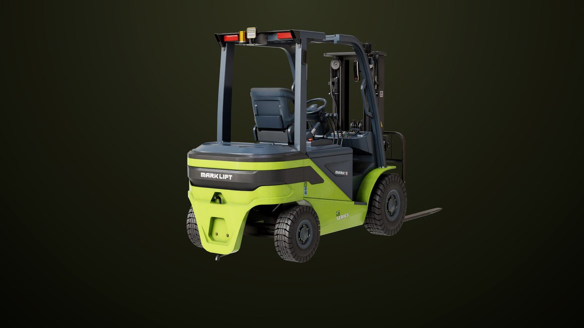 Forklift Truck03 Green URP HDRP Textures