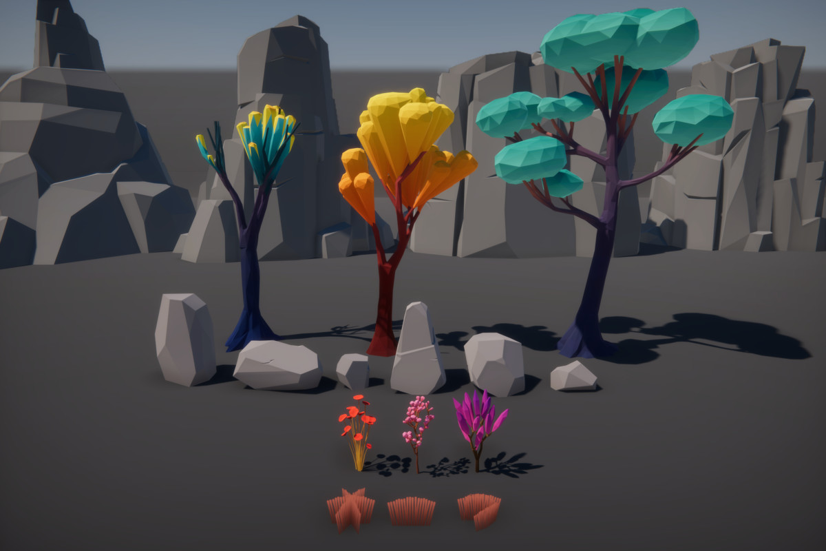 Low Poly Sci-Fi Military Resource Base