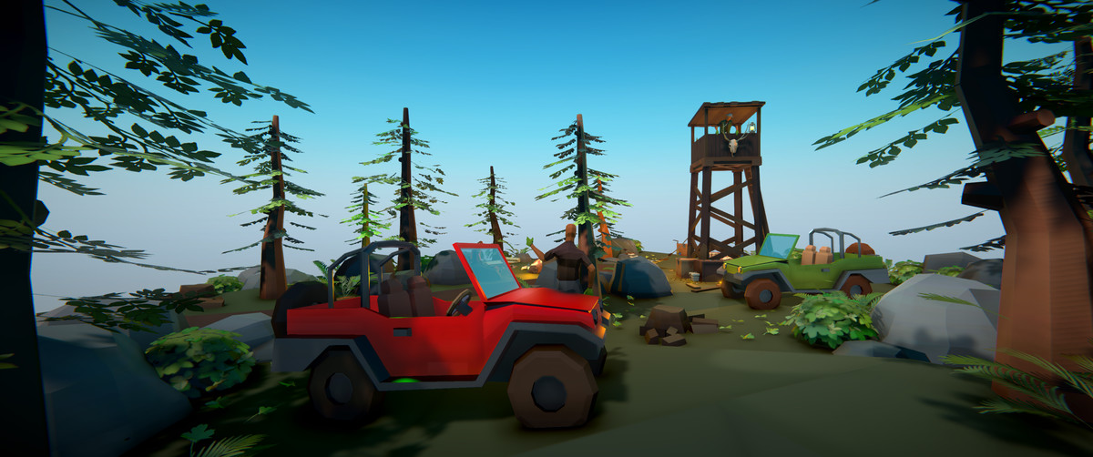 Polygonal Hunters Hideout Spot Asset Package