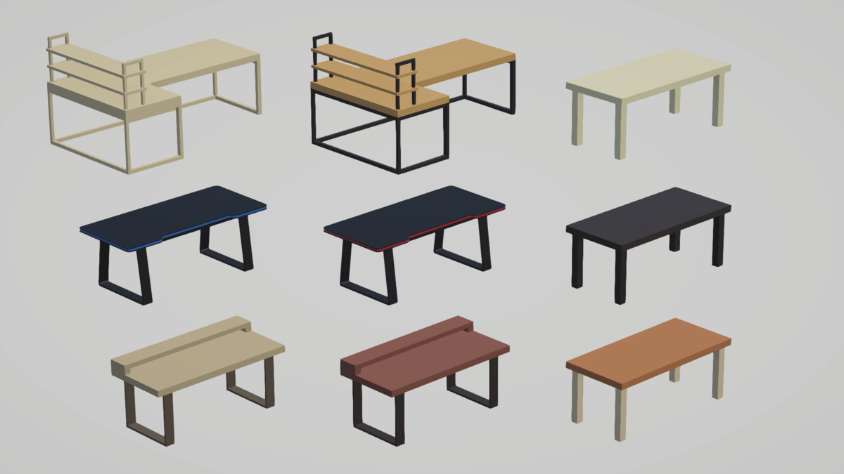 Low Poly Bedrooms - Modular Assets