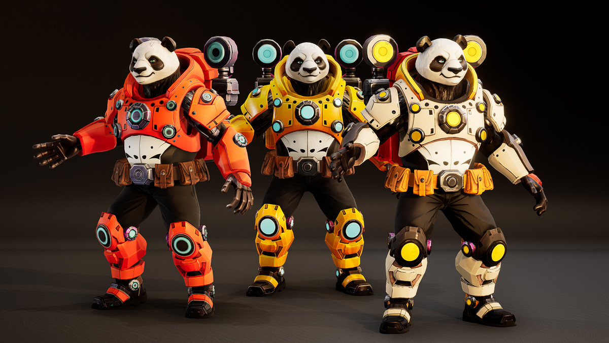 Mecha Panda – Stylized Sci-Fi Panda Character