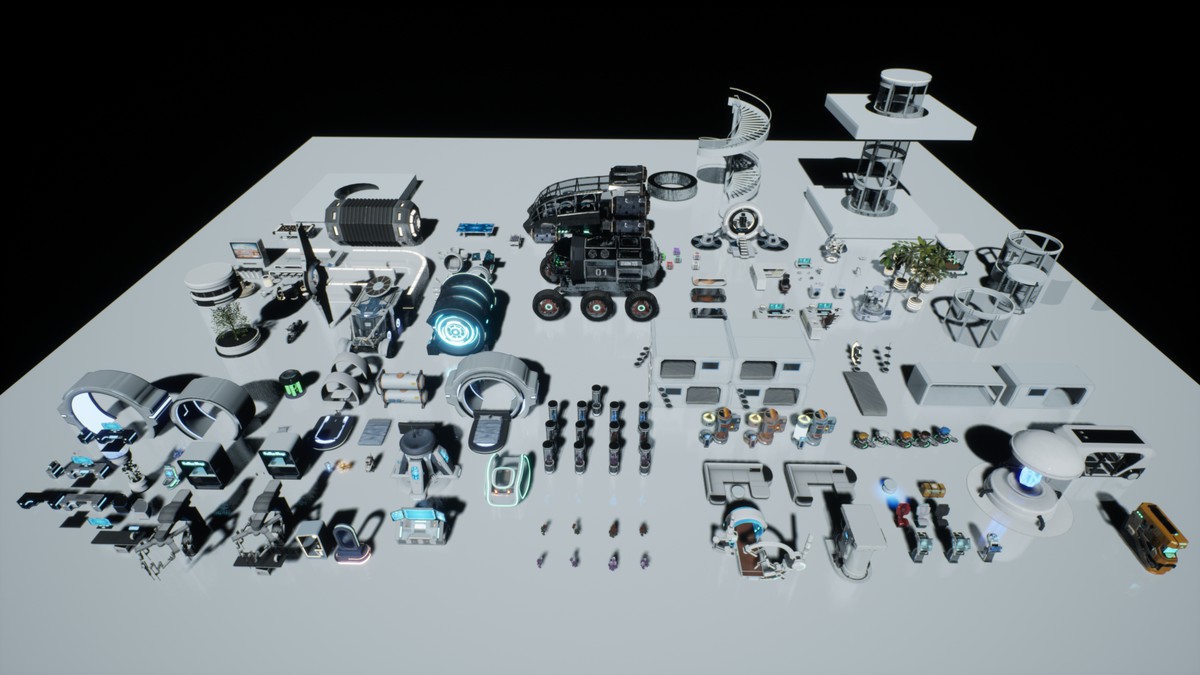 Ultimate Futuristic Props Bundle – Complete Collection (Vol.1–4)