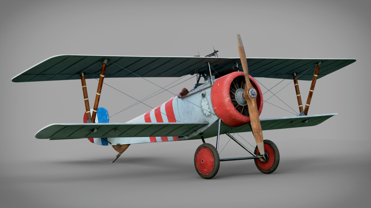 Fighter Nieuport 17 Rigged