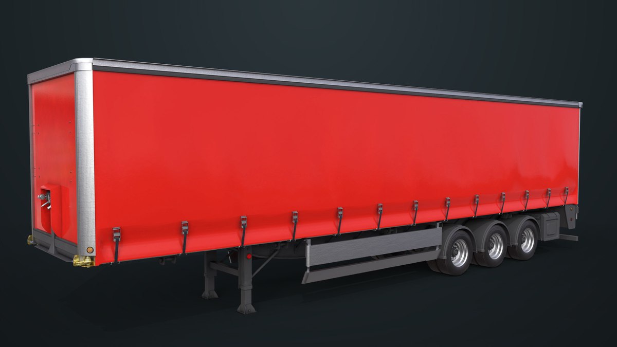 Curtainsider Trailer 4 Variant Collection URP HDRP Textures