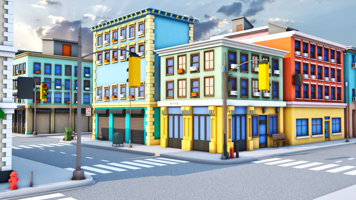Modular Stylized Cartoon City Pack [Desktop & Mobile]
