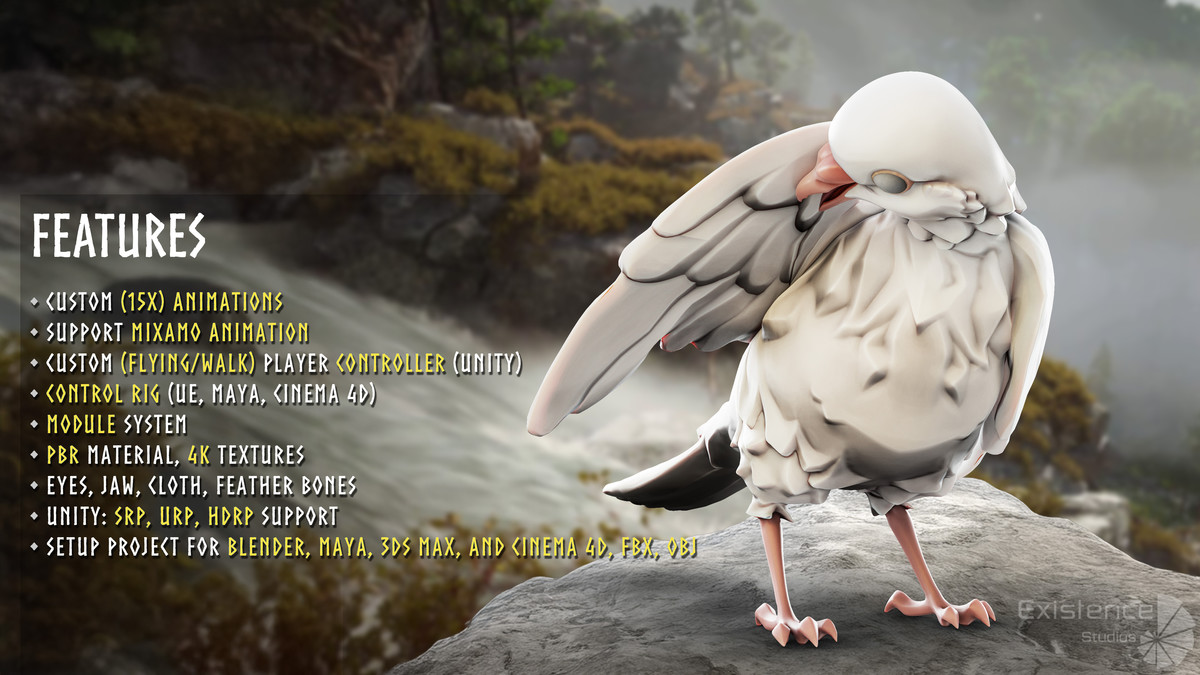 White Pigeon - Flying System - Bird Behavior