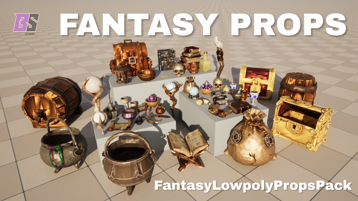 FantasyLowpolyPropsPack