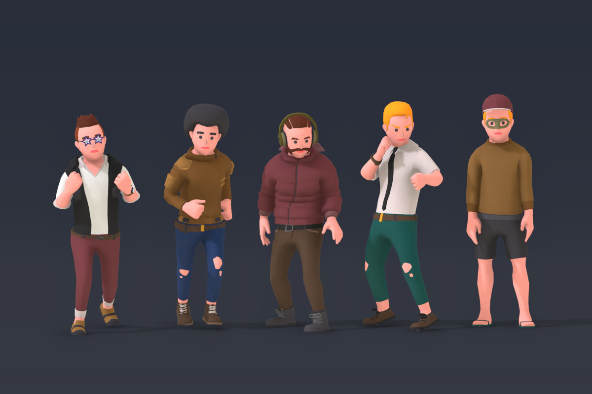 Customizable 3D City Characters Bundle