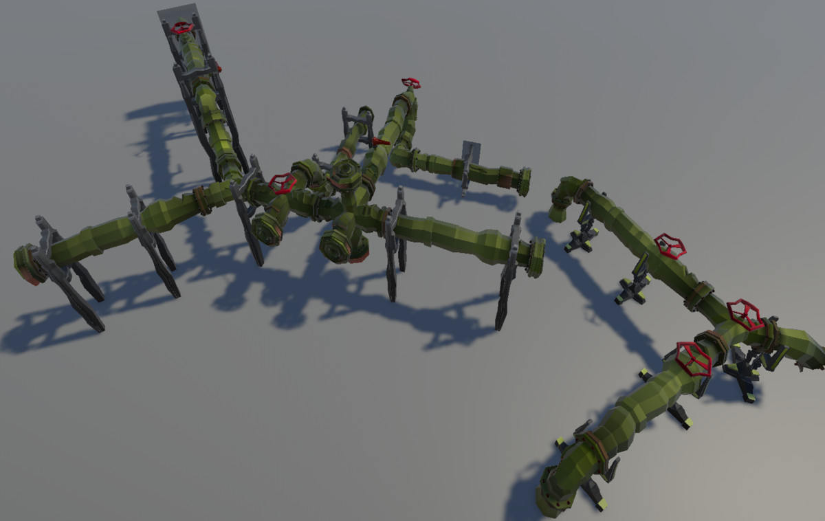 LowPoly Modular Pipes Standard Pack