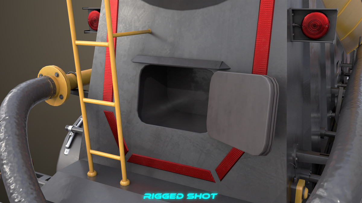 Chassis 06 Cement Trailer 01 Yellow