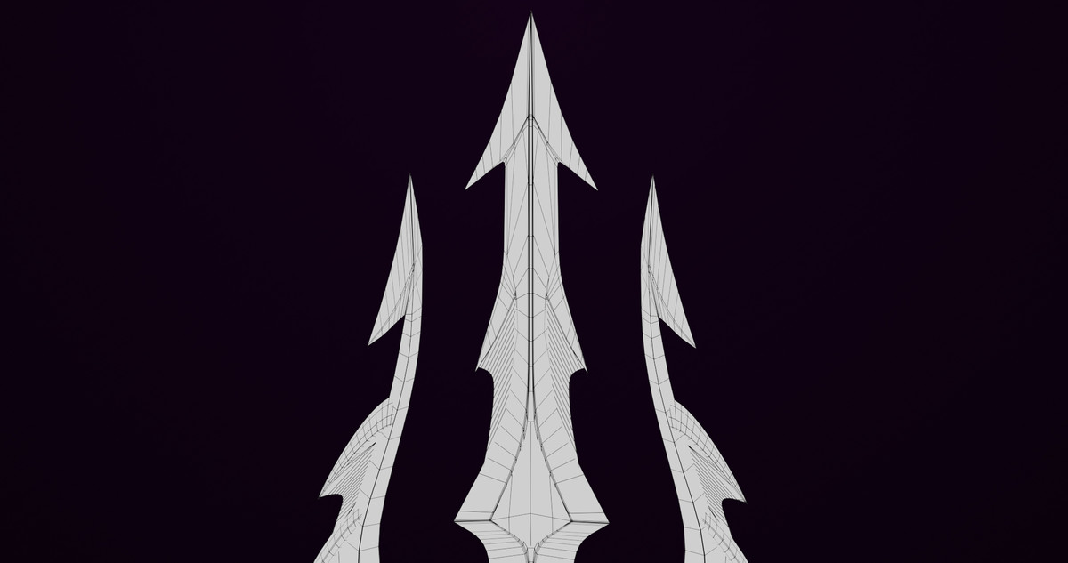 4 Fantasy Tridents Bundle URP HDRP Textures