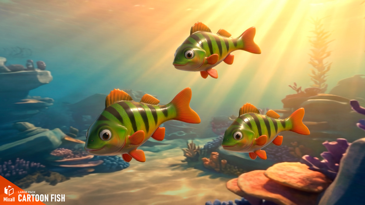 Cartoon fish - large pack