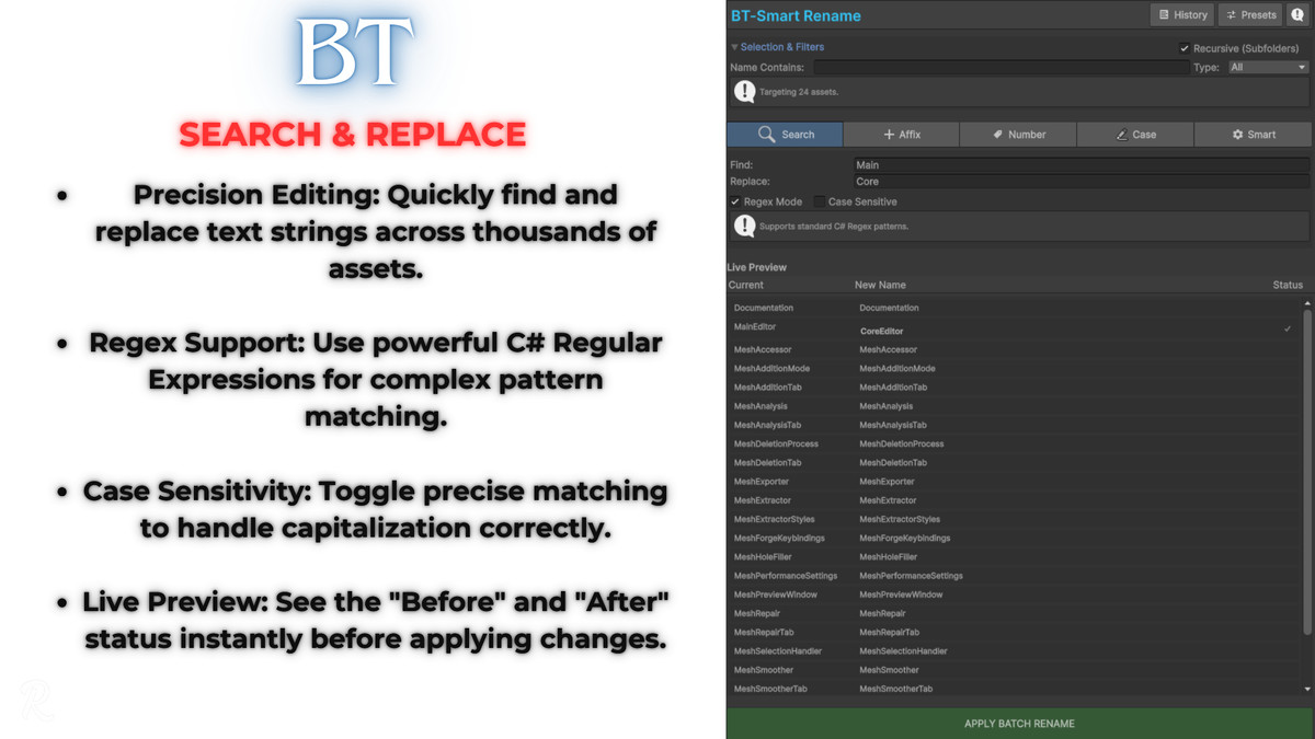BT-Smart Rename Pro: Advanced Project Organizer