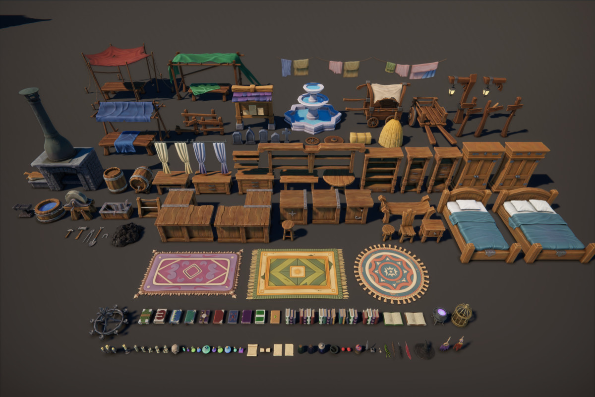Stylized Medieval Village