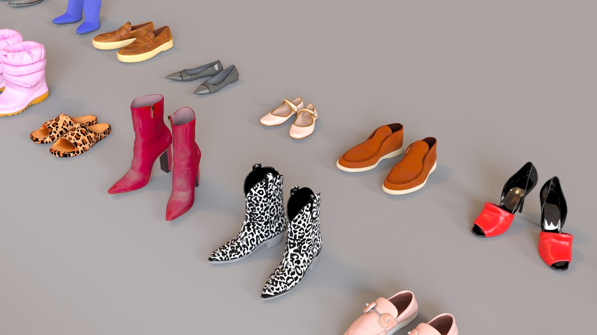 Ultimate Shoe Pack (72 Footwear Low-poly 3D models)