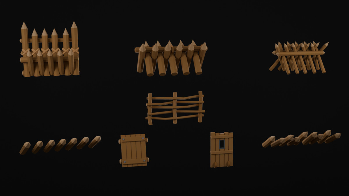 Modular Low Poly Medieval - Fort Kit