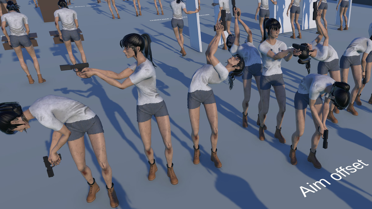 Female Horror Survivor Animations