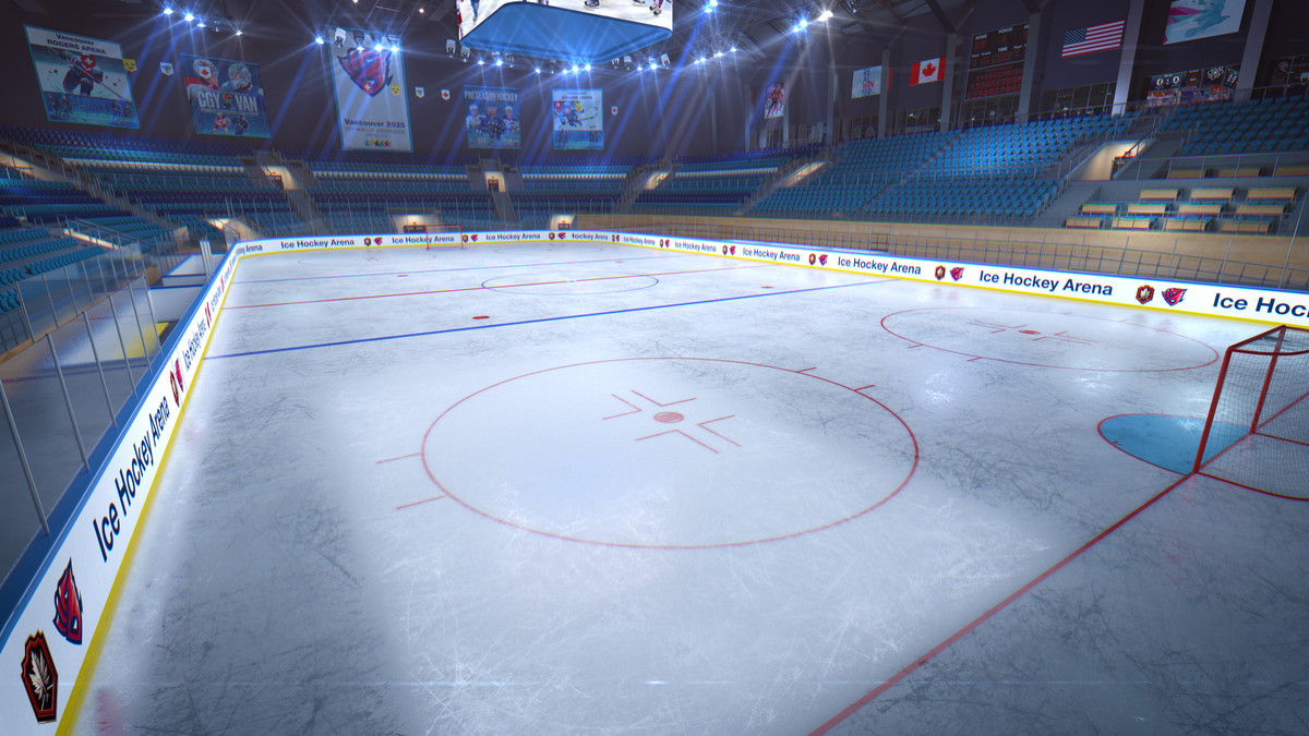 Modular Ice Hockey Arena Stadium Interior 3d Level