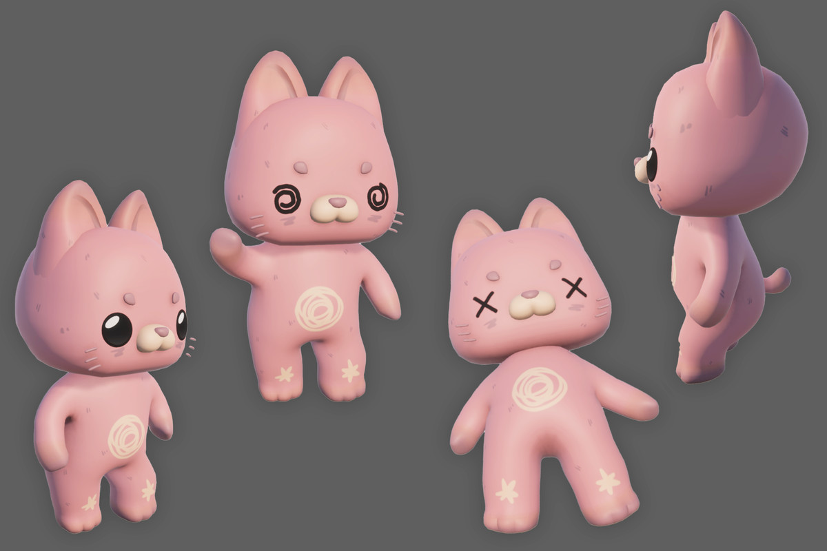Stylized Cat Character