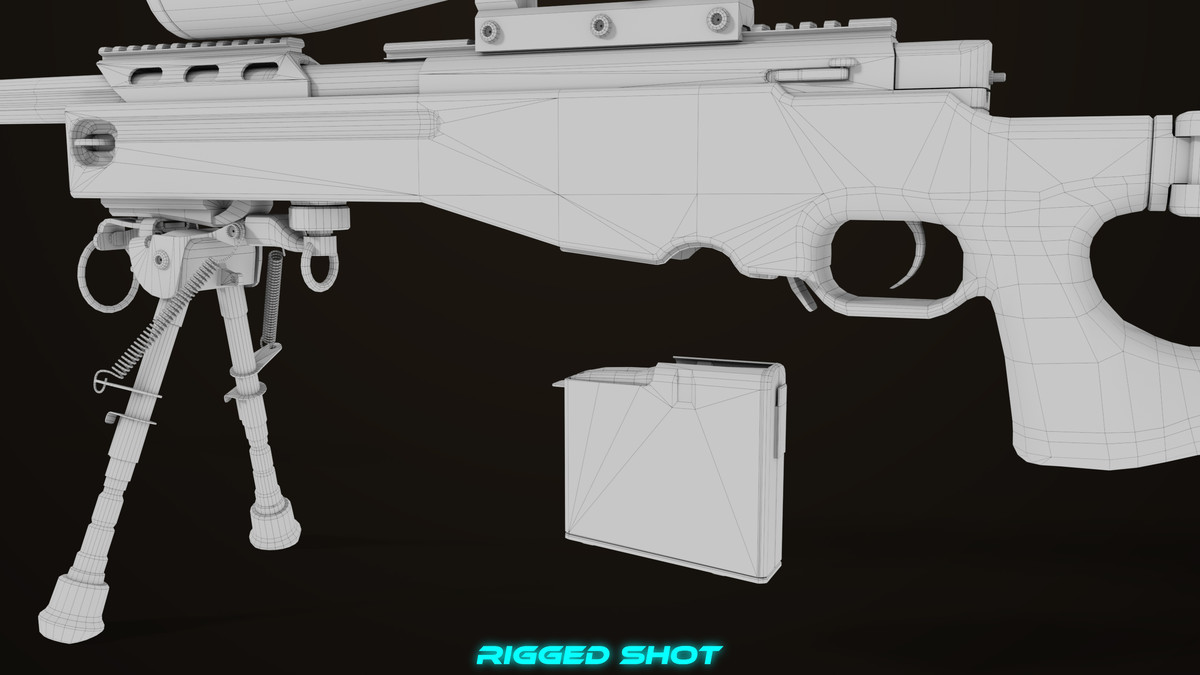 Sniper Rifle 03 Sandal URP HDRP Textures