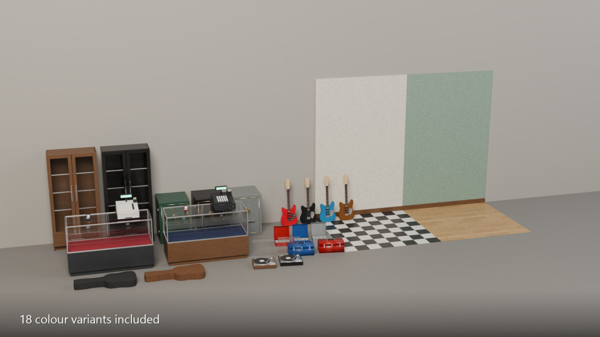 Pawn Shop Kit: Interactive Props & Modular Room