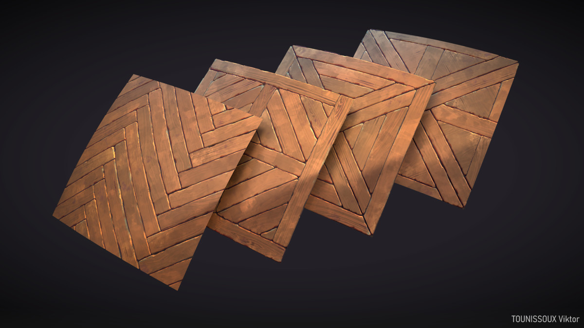 96 Stylized Woodplank Floor Texture Pack