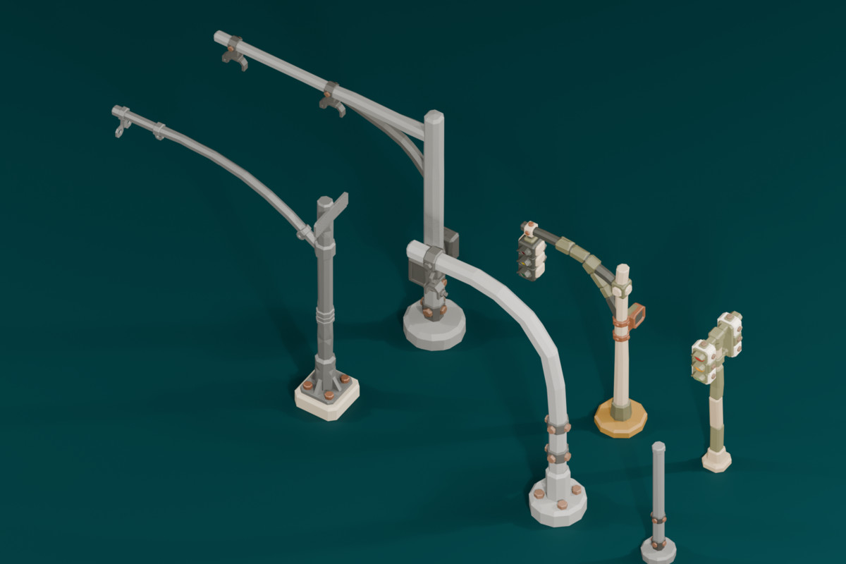 Stylized Traffic & Roadside Props