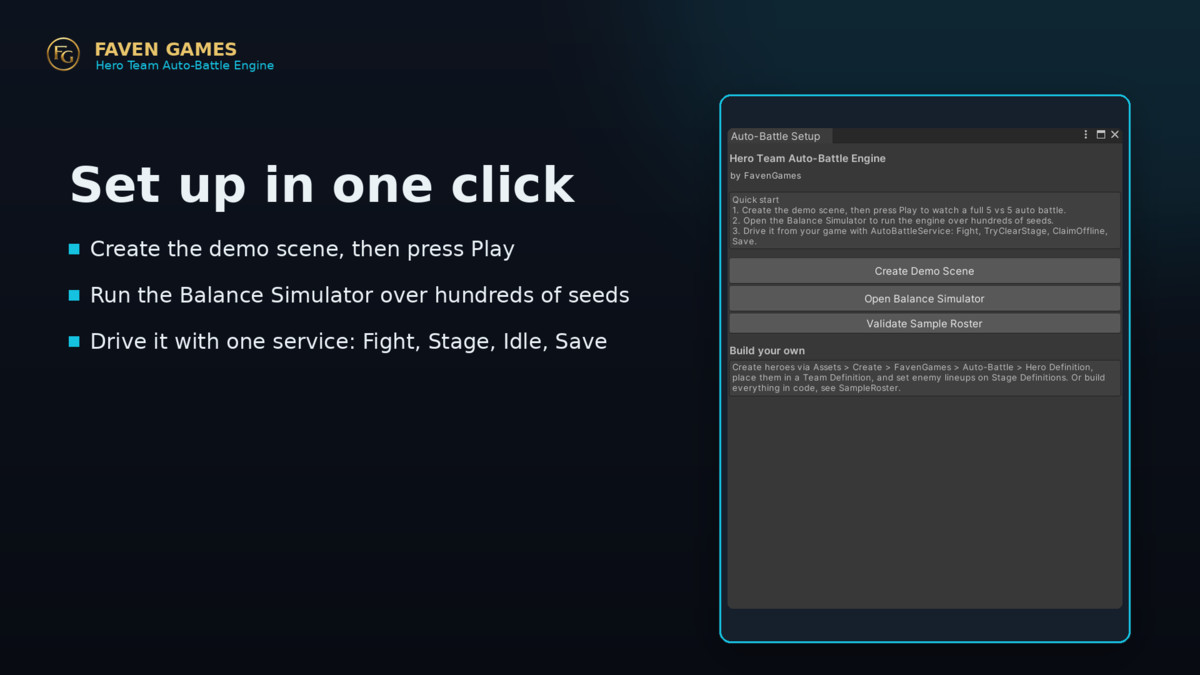 Hero Team Auto-Battle Engine