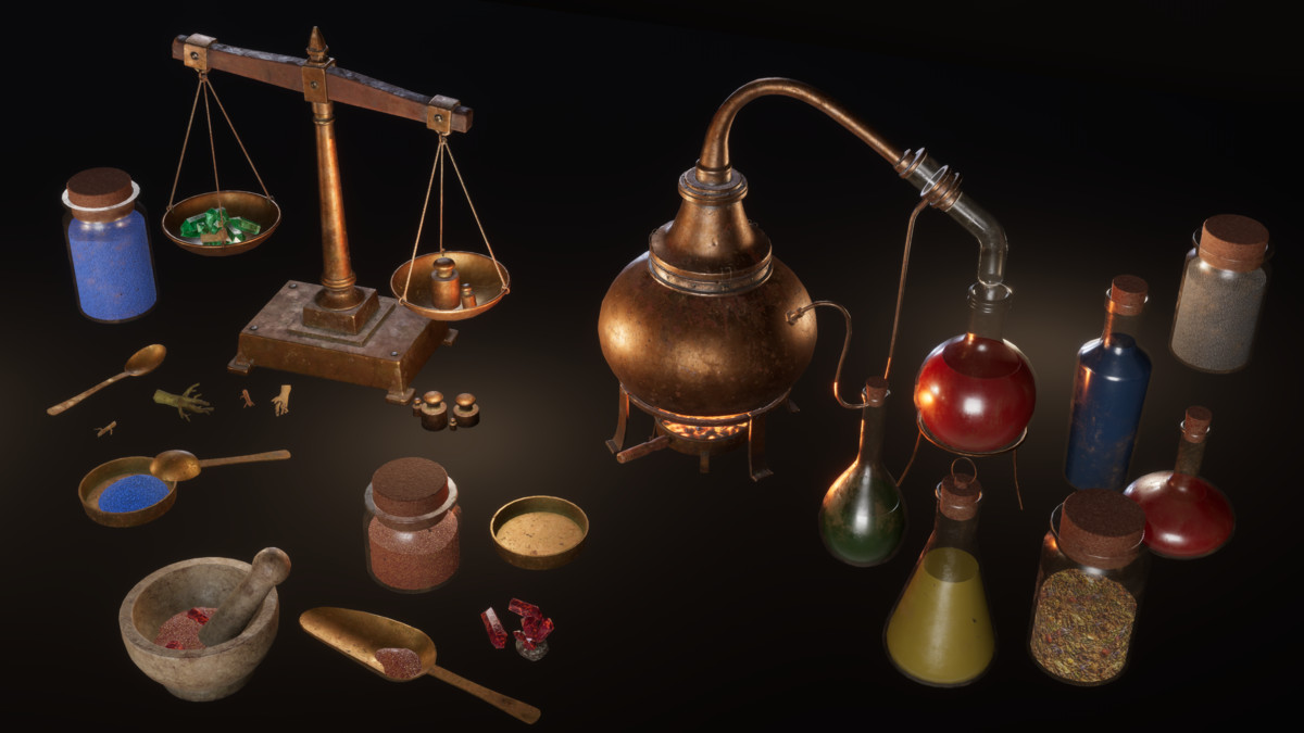 Medieval Alchemist kit