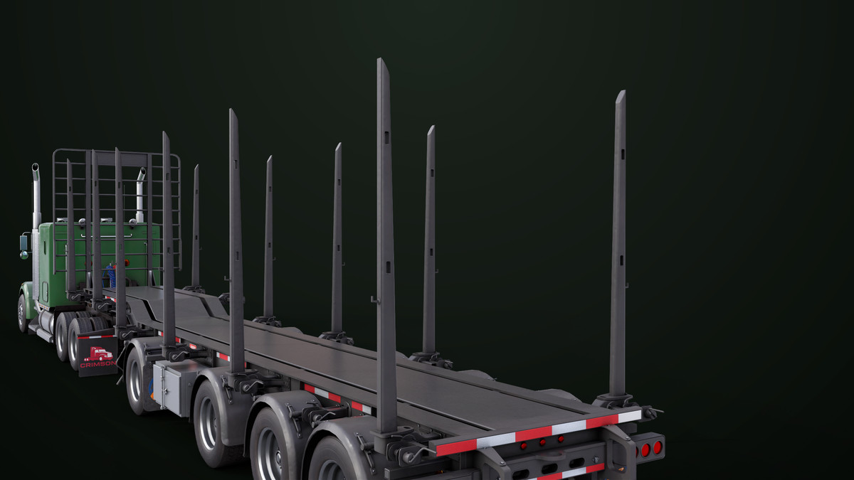 Truck 07 Log Trailer with All Loads Collection