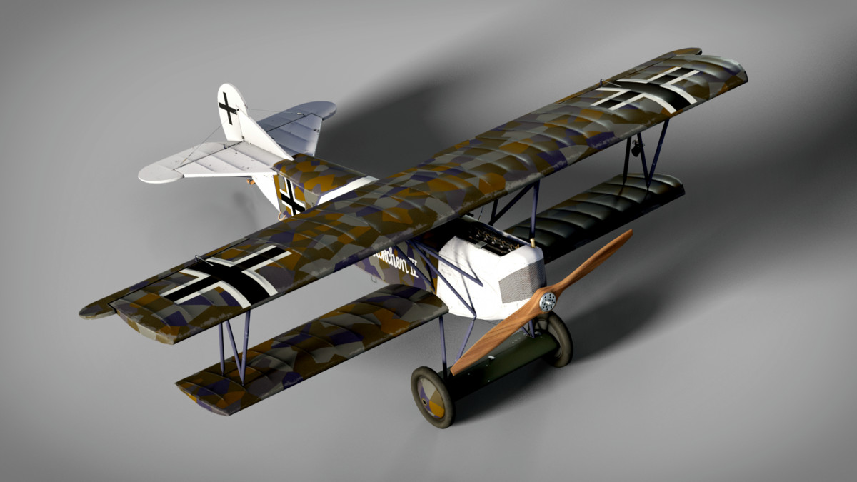 Aircraft Fokker DVII Rigged