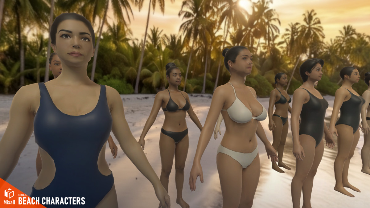 Beach characters - Girls