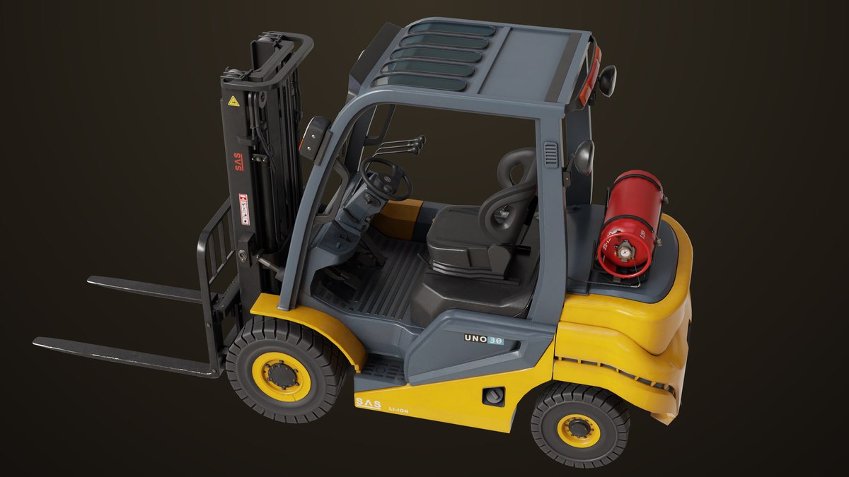 Forklift Truck 02 and 03 URP HDRP Textures