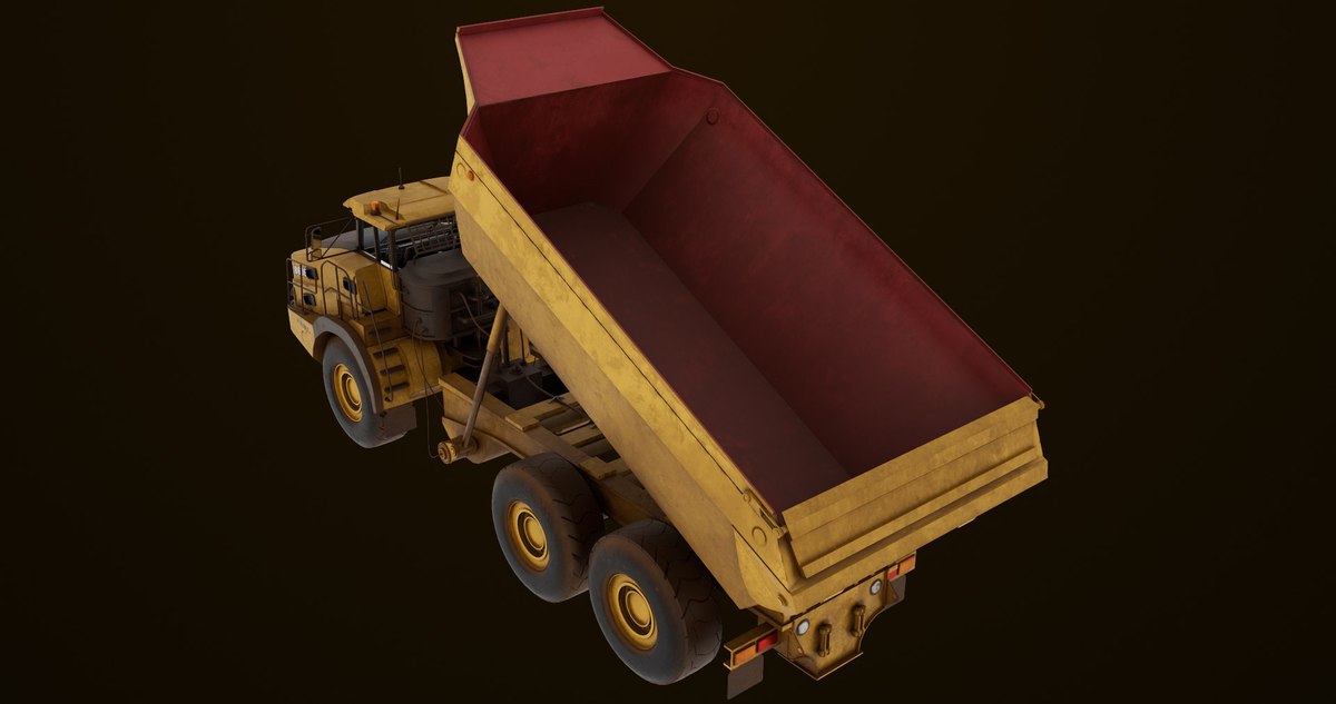 Articulated Dirty Mining Truck 03 URP HDRP Textures