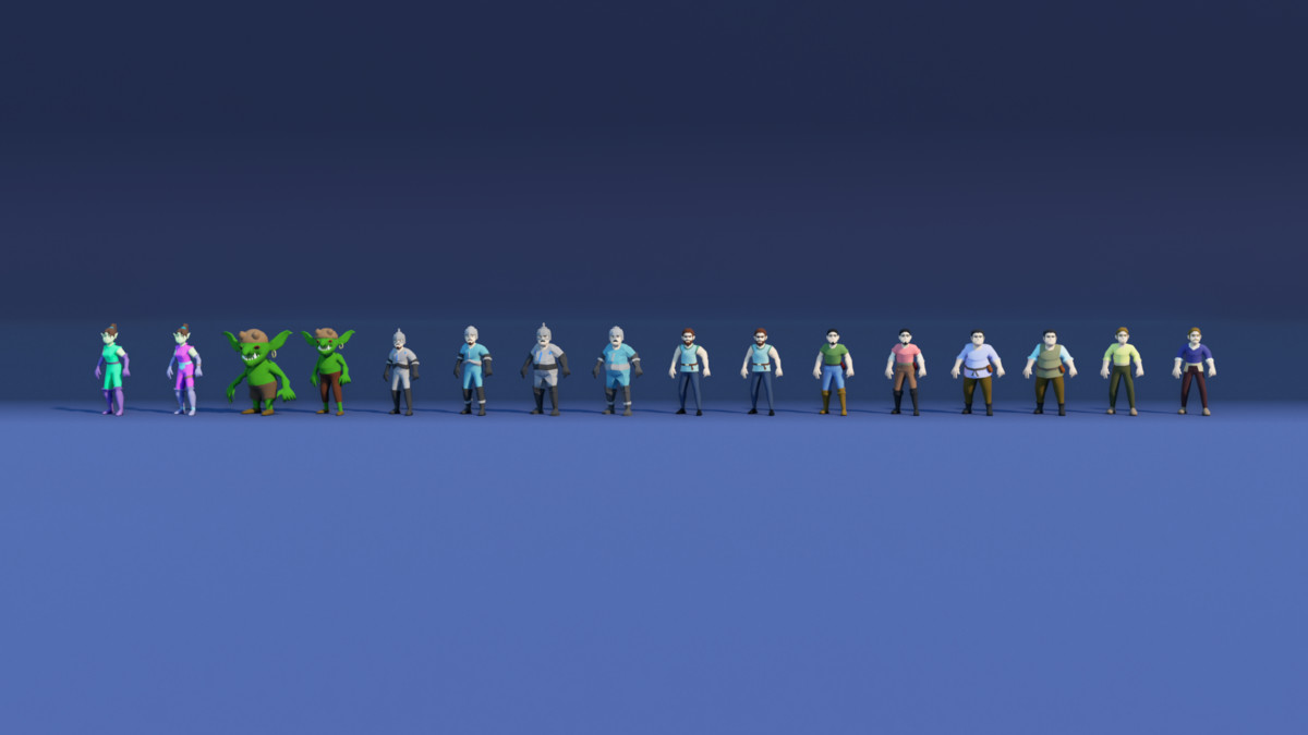 Medieval Low Poly Characters - Stylized Pack