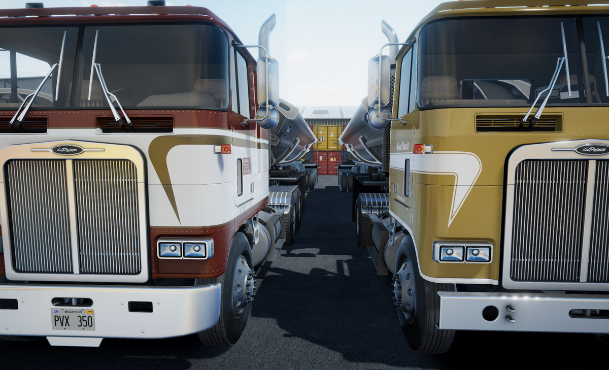 80s cabover sidedump trailer
